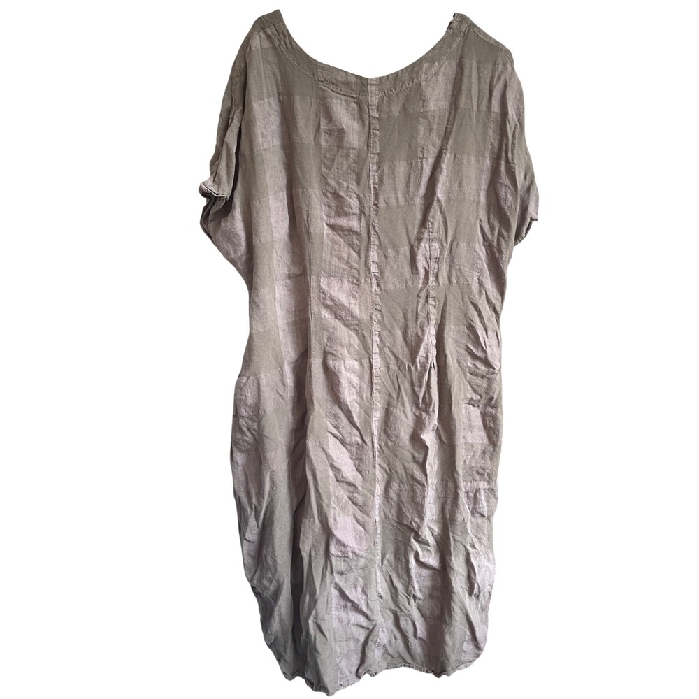 Niche‎ Nilgun Derman Taupe Tan
Checkered Gingham Linen Lightweight Dress XL - Picture 6 of 6